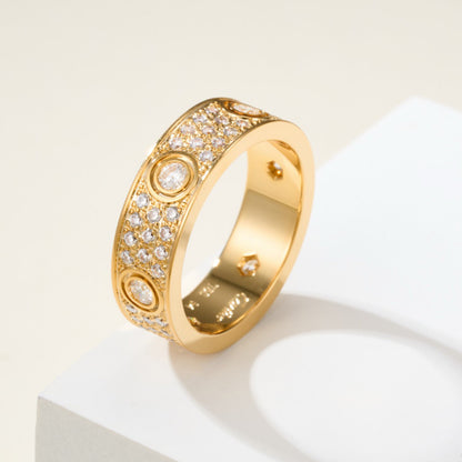 [LOXURA]LOVE 5.5MM FULL-PAVE 6-DIAMOND RING