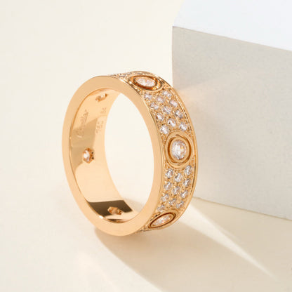 [LOXURA]LOVE 5.5MM FULL-PAVE 6-DIAMOND RING