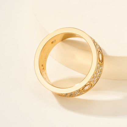 [LOXURA]LOVE 5.5MM FULL-PAVE 6-DIAMOND RING