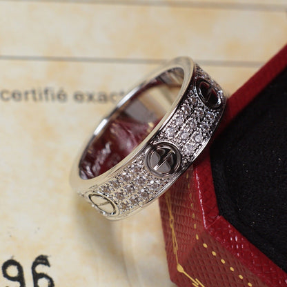[LOXURA]LOVE RING 5.5MM DIAMONDS PAVED