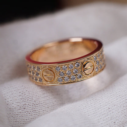 [LOXURA]LOVE RING 5.5MM DIAMONDS PAVED