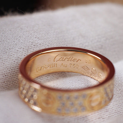 [LOXURA]LOVE RING 5.5MM DIAMONDS PAVED