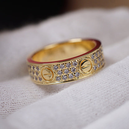 [LOXURA]LOVE RING 5.5MM DIAMONDS PAVED