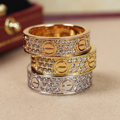 [LOXURA]LOVE RING 5.5MM DIAMONDS PAVED