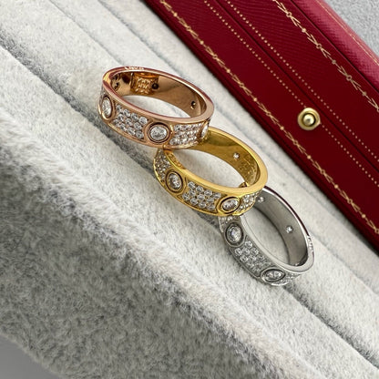 [LOXURA]LOVE 5.5MM FULL-PAVE 6-DIAMOND RING