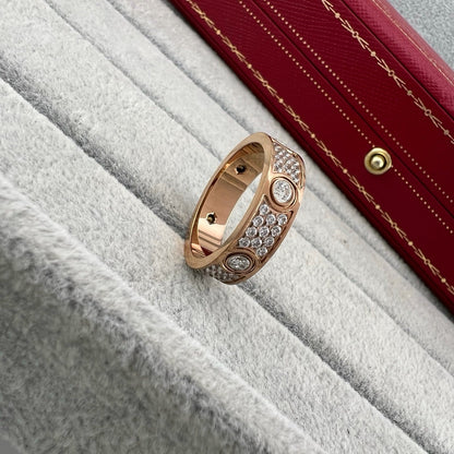[LOXURA]LOVE 5.5MM FULL-PAVE 6-DIAMOND RING