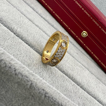 [LOXURA]LOVE 5.5MM FULL-PAVE 6-DIAMOND RING
