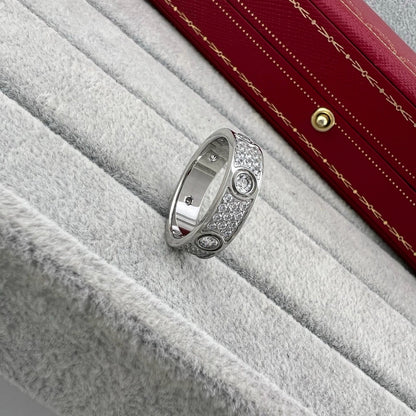 [LOXURA]LOVE 5.5MM FULL-PAVE 6-DIAMOND RING