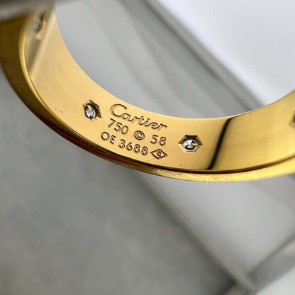 [LOXURA]LOVE 5.5MM FULL-PAVE 6-DIAMOND RING