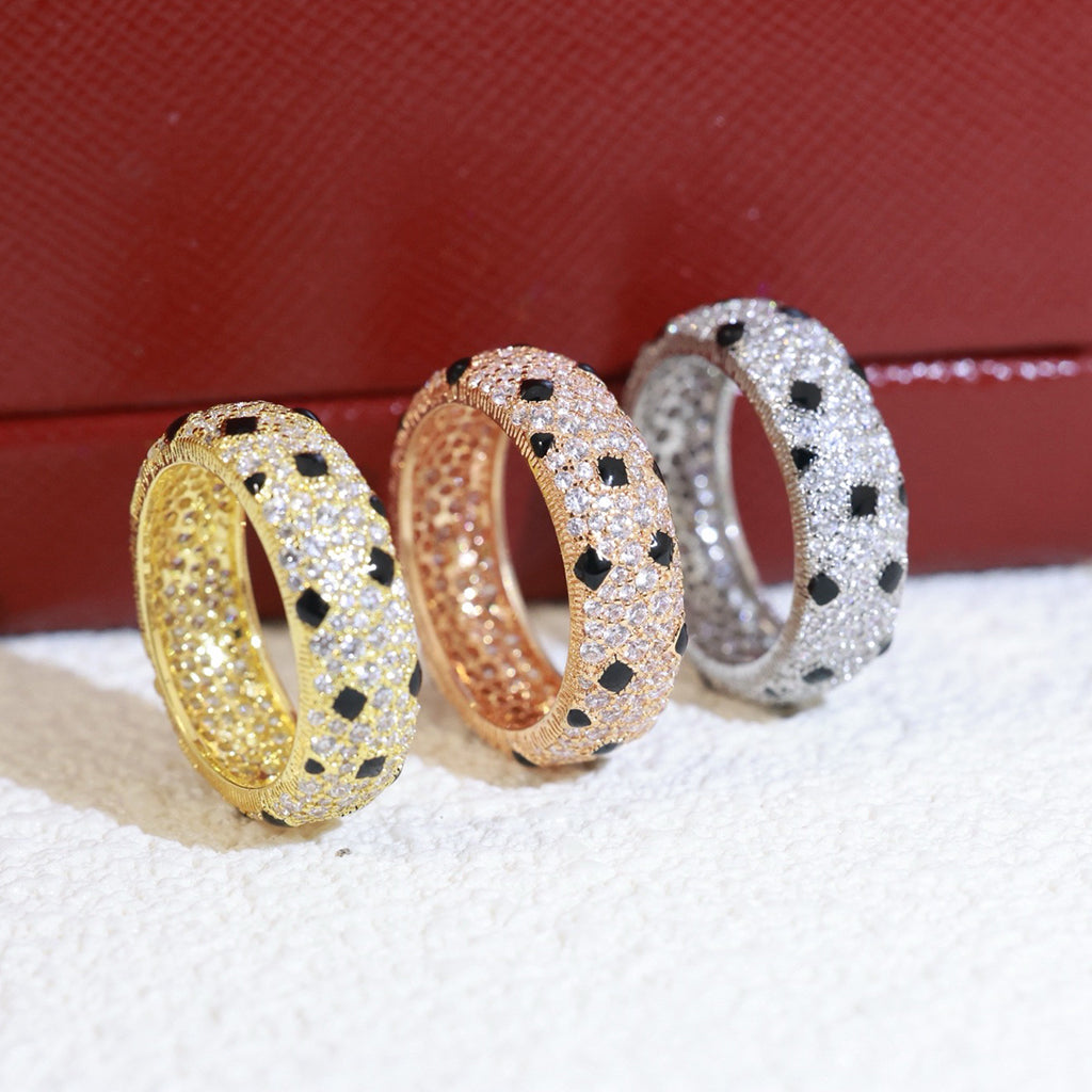 [LOXURA]PANTHERE SPOTTED FULL DIAMOND RING