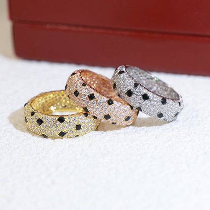 [LOXURA]PANTHERE SPOTTED FULL DIAMOND RING