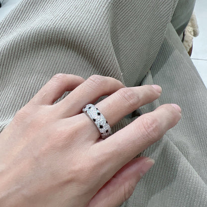 [LOXURA]PANTHERE SPOTTED FULL DIAMOND RING