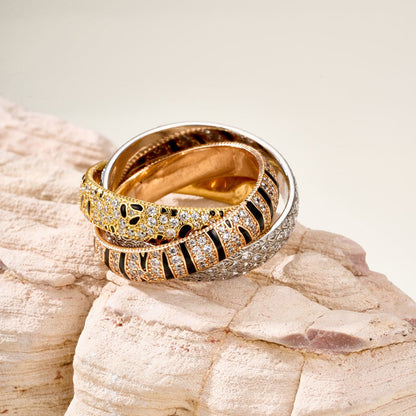 [LOXURA] TRINITY  RING LEOPARD PRINT