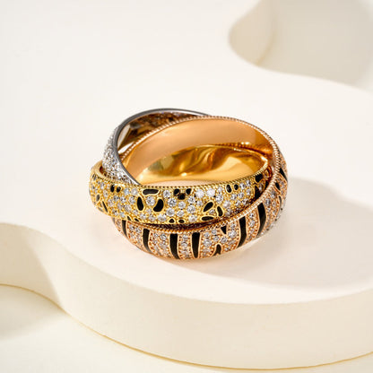 [LOXURA] TRINITY  RING LEOPARD PRINT