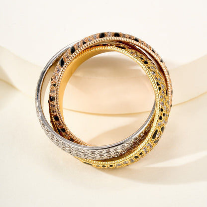 [LOXURA] TRINITY  RING LEOPARD PRINT