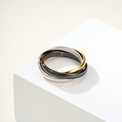 [LOXURA]TRINITY 3.2MM RING BLACK CERAMIC