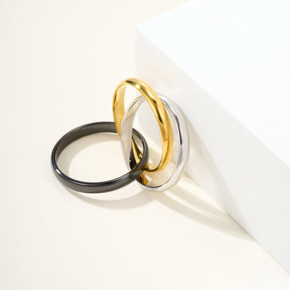 [LOXURA]TRINITY 3.2MM RING BLACK CERAMIC