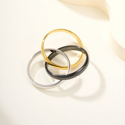 [LOXURA]TRINITY 3.2MM RING BLACK CERAMIC