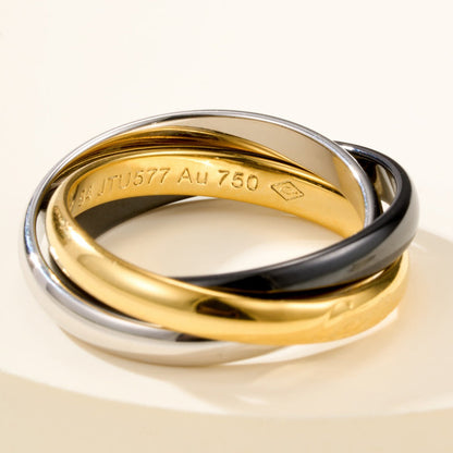 [LOXURA]TRINITY 3.2MM RING BLACK CERAMIC