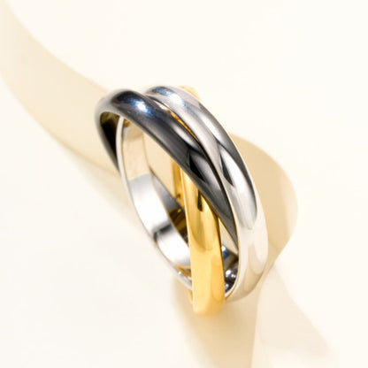 [LOXURA]TRINITY 3.2MM RING BLACK CERAMIC