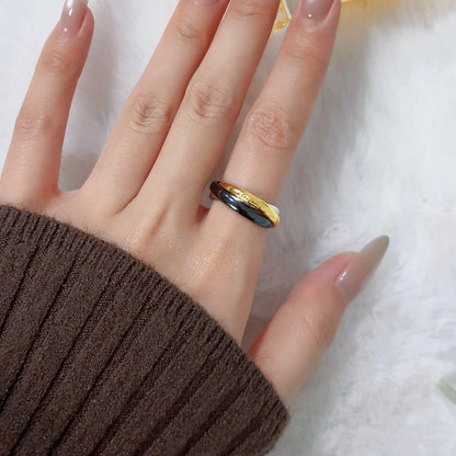 [LOXURA]TRINITY 3.2MM RING BLACK CERAMIC