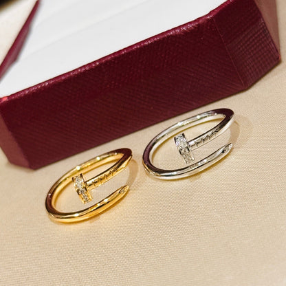 [LOXURA]JUSTE 1.8MM HALF DIAMOND RING