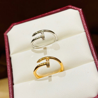 [LOXURA]JUSTE 1.8MM HALF DIAMOND RING