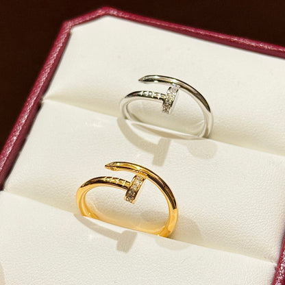 [LOXURA]JUSTE 1.8MM HALF DIAMOND RING