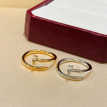 [LOXURA]JUSTE 1.8MM HALF DIAMOND RING