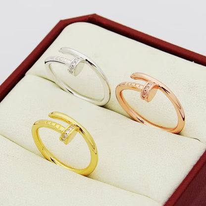 [LOXURA]JUSTE 1.8MM HALF DIAMOND RING
