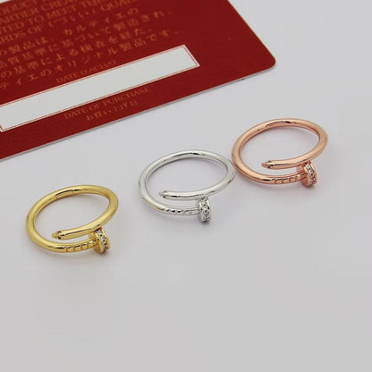 [LOXURA]JUSTE 1.8MM HALF DIAMOND RING