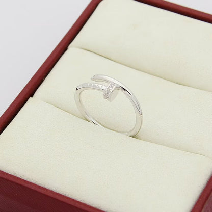 [LOXURA]JUSTE 1.8MM HALF DIAMOND RING