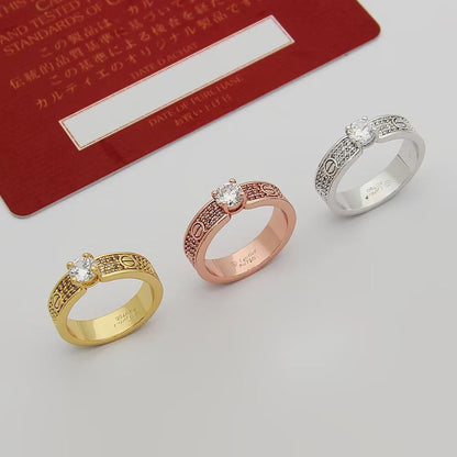 [LOXURA]LOVE RING 3.6MM 1 BIG DIAMOND FULL DIAMOND