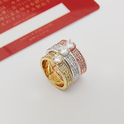 [LOXURA]LOVE RING 3.6MM 1 BIG DIAMOND FULL DIAMOND