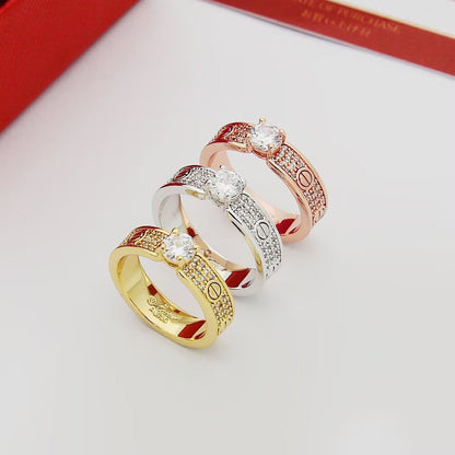 [LOXURA]LOVE RING 3.6MM 1 BIG DIAMOND FULL DIAMOND