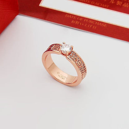 [LOXURA]LOVE RING 3.6MM 1 BIG DIAMOND FULL DIAMOND