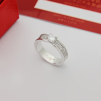 [LOXURA]LOVE RING 3.6MM 1 BIG DIAMOND FULL DIAMOND