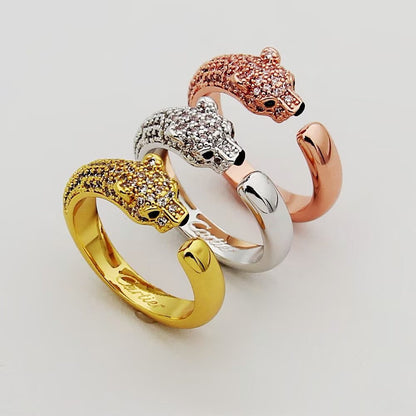 [LOXURA]PANTHERE HALF DIAMOND SMALL RING
