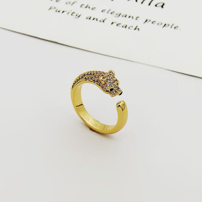 [LOXURA]PANTHERE HALF DIAMOND SMALL RING
