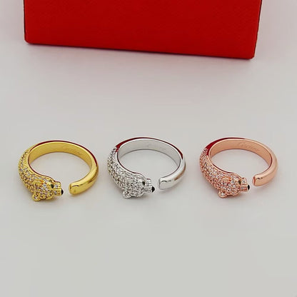 [LOXURA]PANTHERE HALF DIAMOND SMALL RING