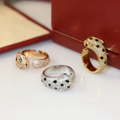 [LOXURA]PANTHERE SPOTTED FULL DIAMOND MEDIUM RING