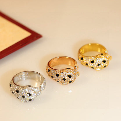 [LOXURA]PANTHERE SPOTTED FULL DIAMOND MEDIUM RING