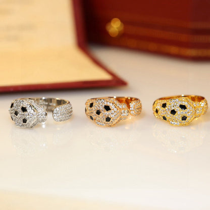[LOXURA]PANTHERE SPOTTED FULL DIAMOND MEDIUM RING