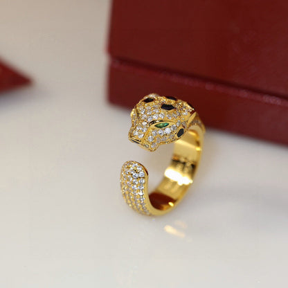 [LOXURA]PANTHERE SPOTTED FULL DIAMOND MEDIUM RING