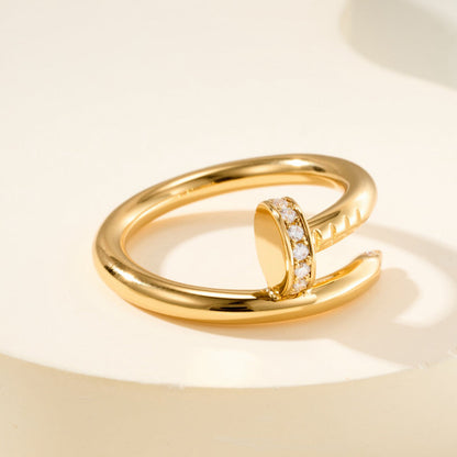 [LOXURA]JUSTE RING 2.6MM HALF DIAMOND
