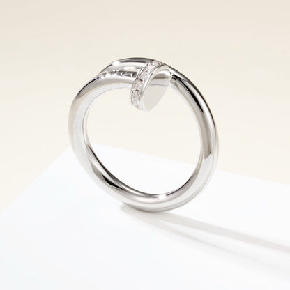 [LOXURA]JUSTE RING 2.6MM HALF DIAMOND