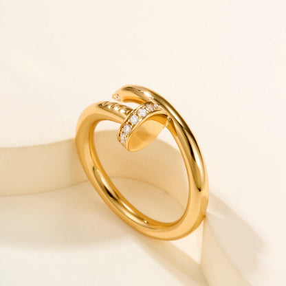 [LOXURA]JUSTE RING 2.6MM HALF DIAMOND