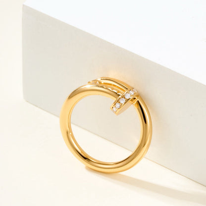 [LOXURA]JUSTE RING 2.6MM HALF DIAMOND
