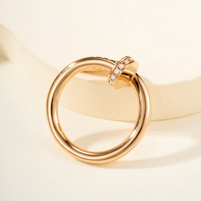 [LOXURA]JUSTE RING 2.6MM HALF DIAMOND