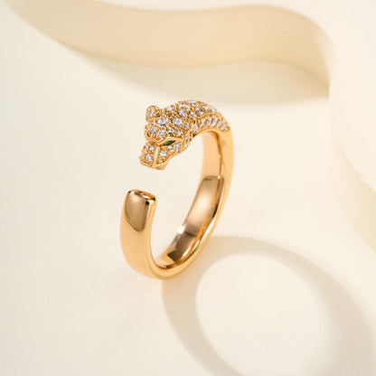 [LOXURA]PANTHERE HALF DIAMOND SMALL RING